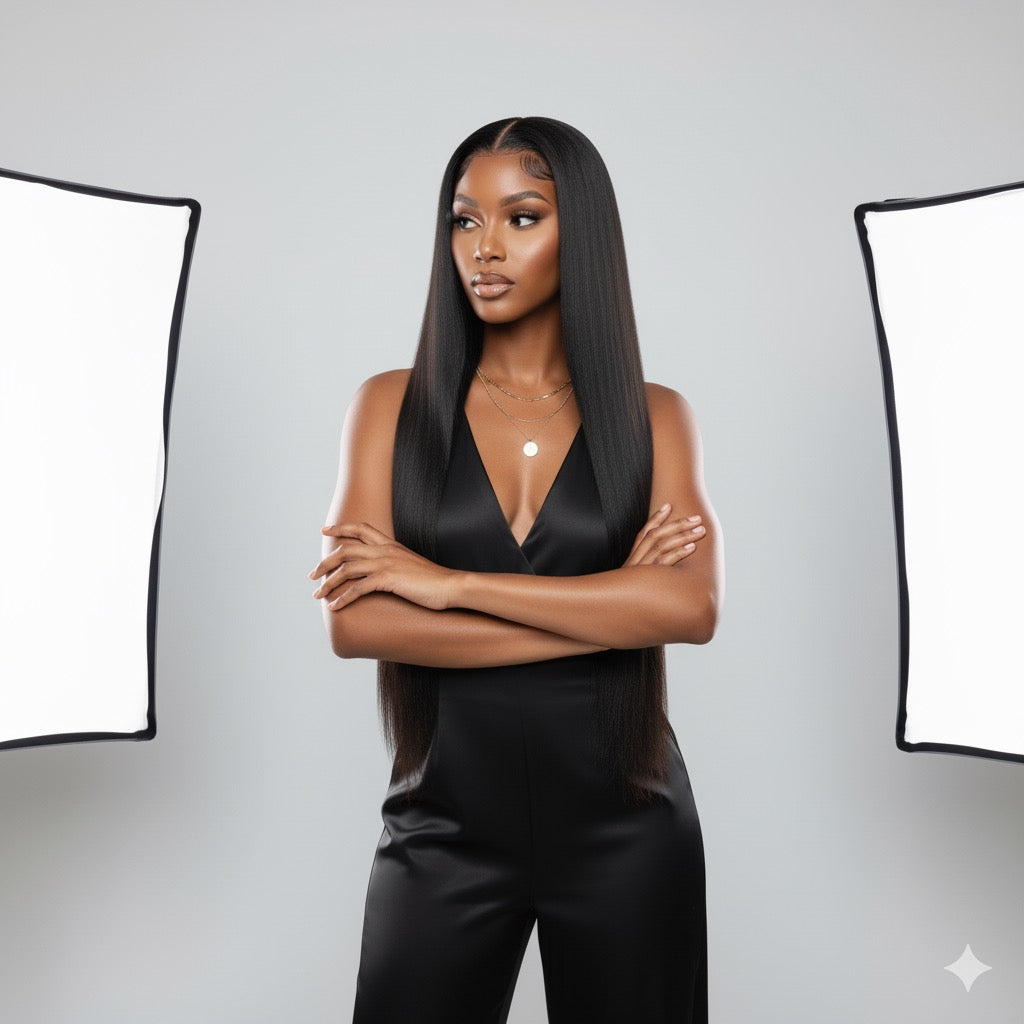 Cheveux vierges : perruque longue lisse naturelle bone straight